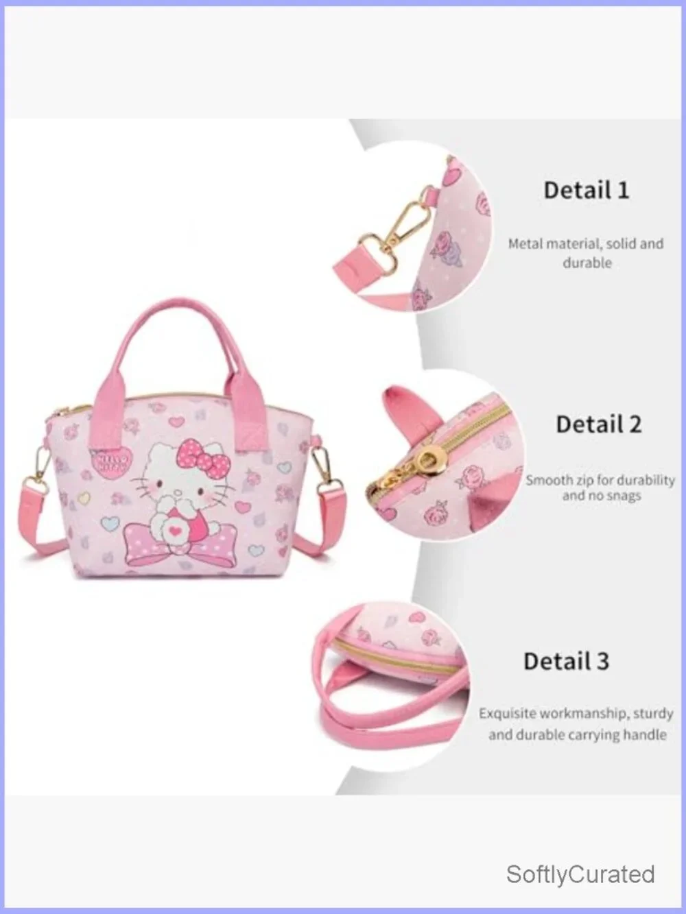 Set of 2 Mini Crossbody Bags Cute PU Leather Messenger Shoulder Bags Keychain